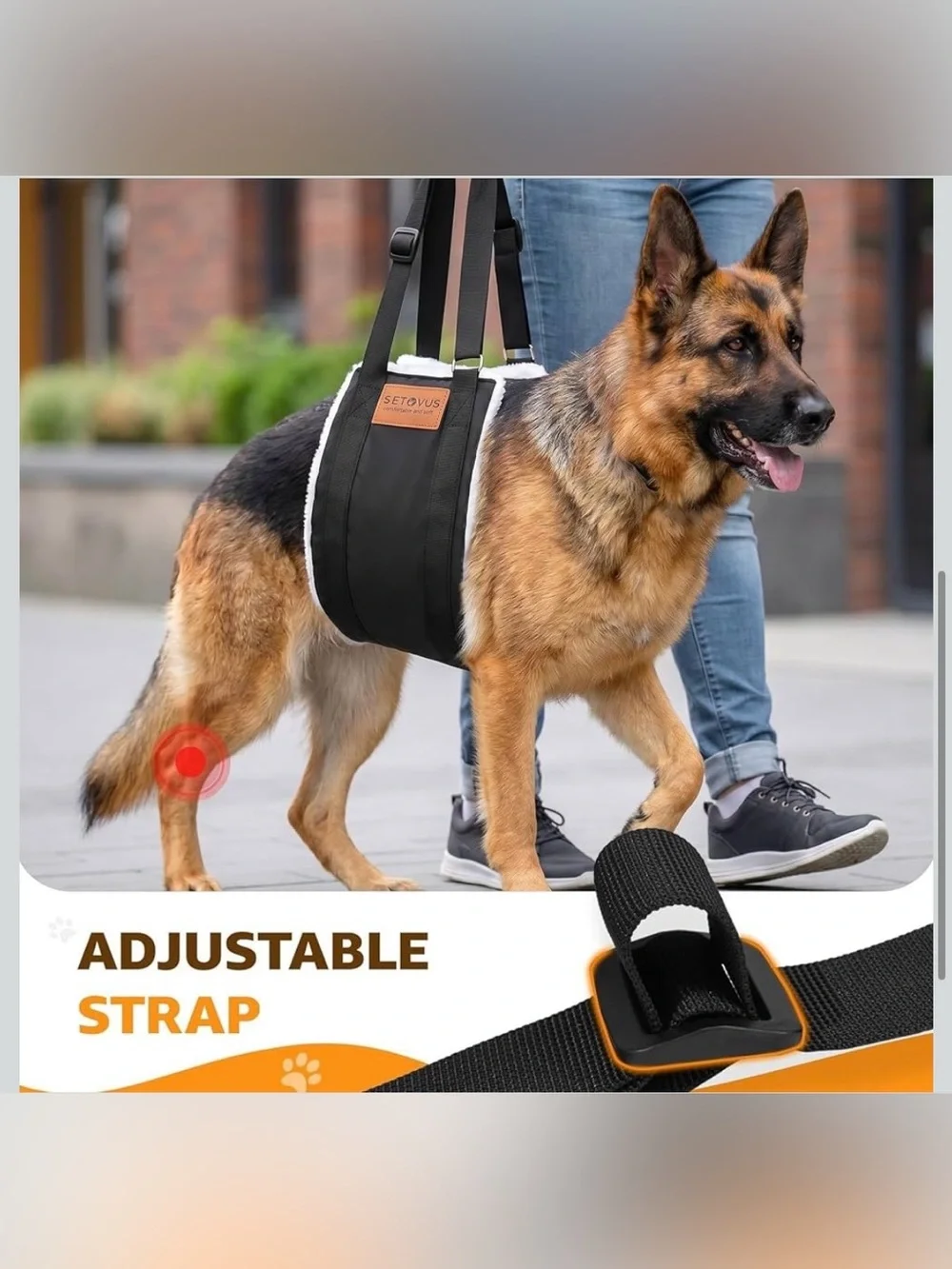 S-ETOVUS Adjustable Dog Lifting Harness, Large Ultra-soft, Strong and Durable, P